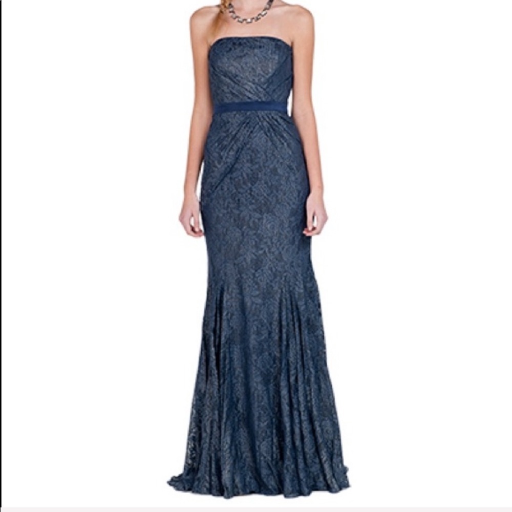 Strapless Lurex Lace Gown. Prom / Formal